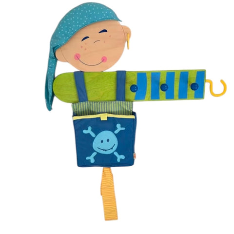 houten kinderkapstok Piraat HABA