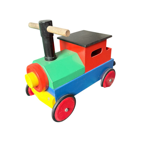 gekleurde houten looptrein