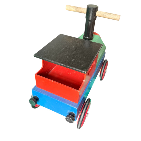 gekleurde houten looptrein