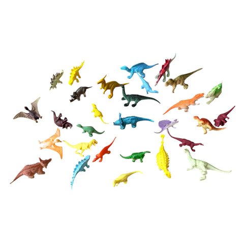 hele reeks mini gekleurde dino's