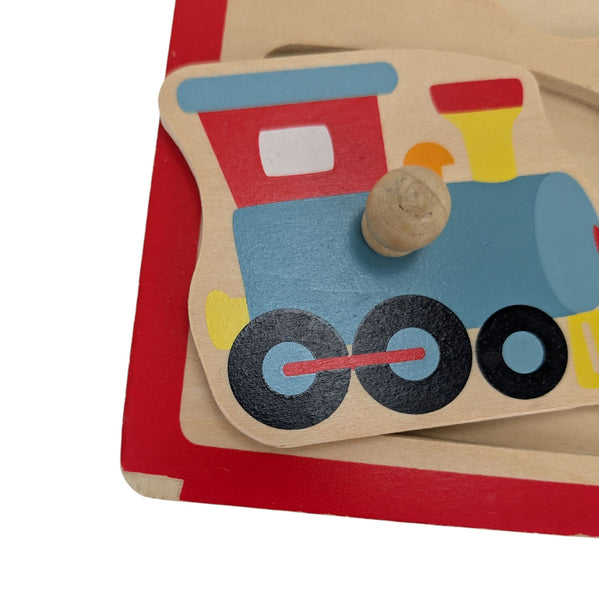 Houten legpuzzel voertuigen