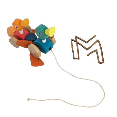 Janod houten trekdier eendenfamilie