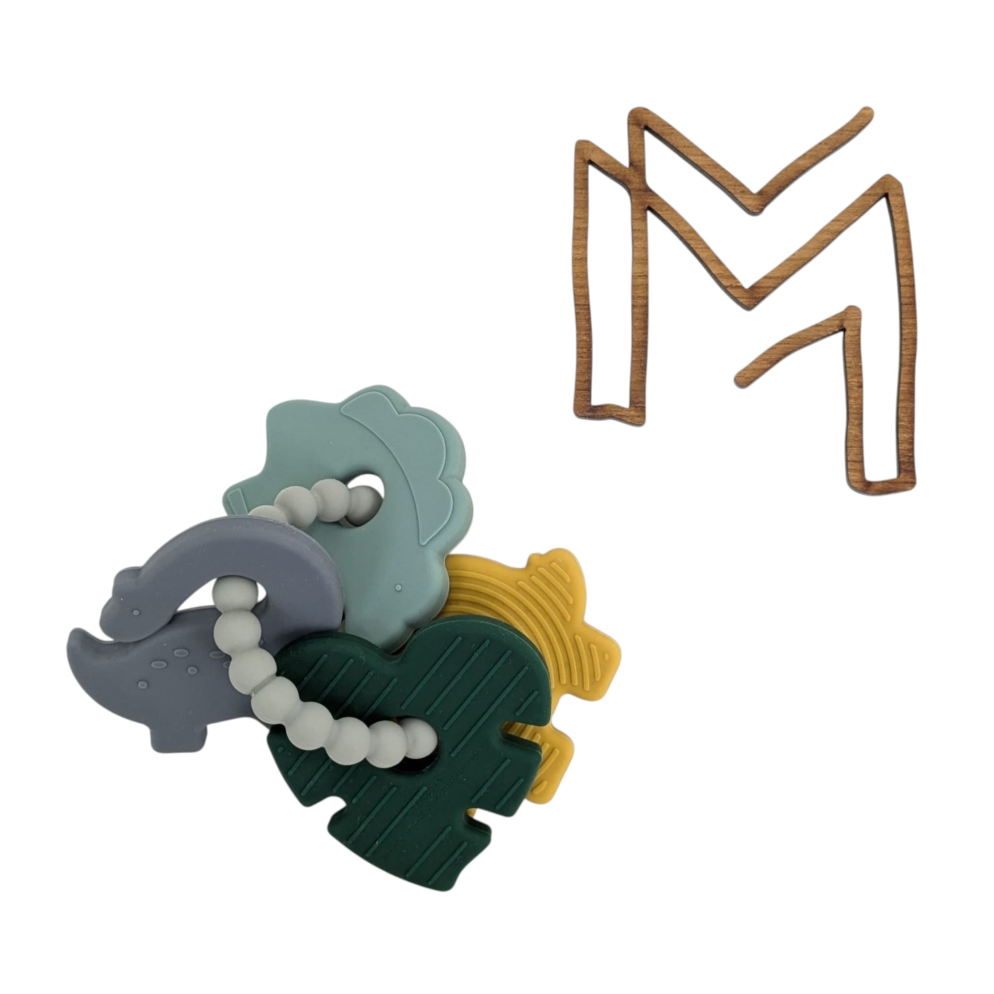 Liewood setje siliconen bijtringen dino's