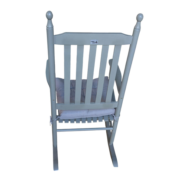 Grijze houten schommelstoel - enkel ophalen in ophaalpunt Oud-Heverlee of Mechelen