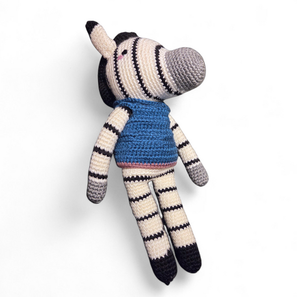 Knuffel Zebra gehaakt