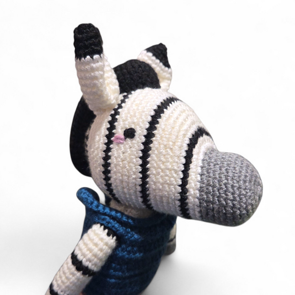 Knuffel Zebra gehaakt
