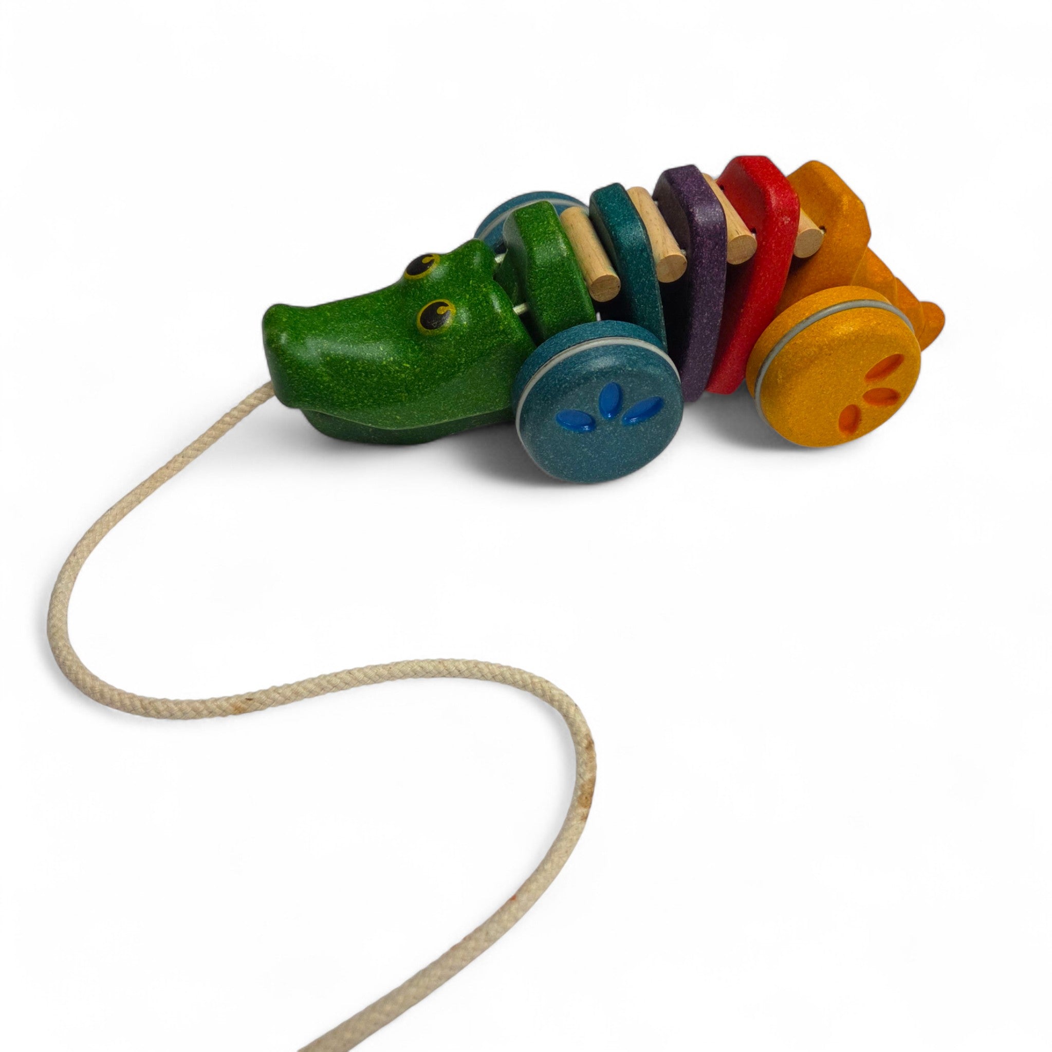 Plantoys houten krokodil trekdier