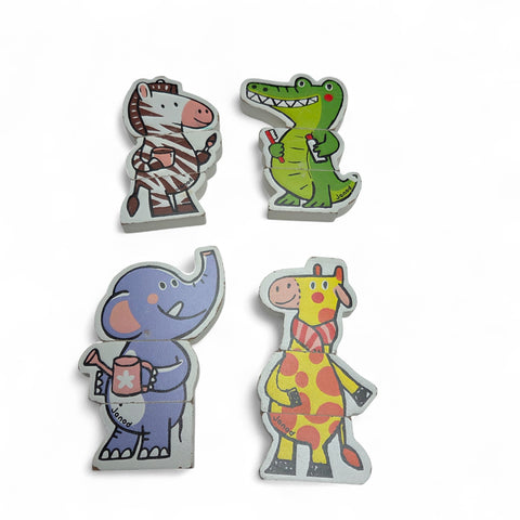 Janod dierenmagneten blokkenpuzzel