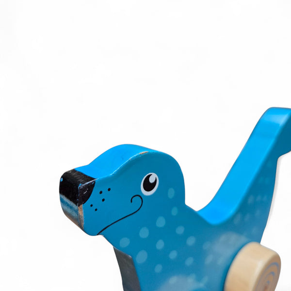 Houten trekdier zeehond